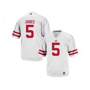 For Men Authentic Wisconsin Jersey Mens XXL of Chris James - White