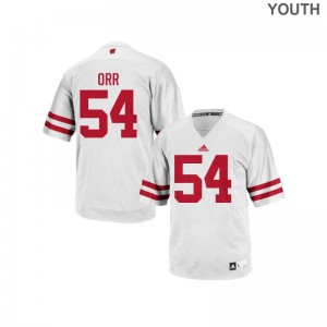 Chris Orr Wisconsin Replica Youth Jerseys Youth Large - White