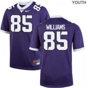 Horned Frogs Christian Williams Jerseys Youth Medium Youth(Kids) Limited Jerseys Youth Medium - Purple