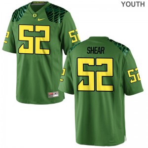 Cody Shear Youth(Kids) Apple Green Jersey Youth Large Ducks Limited