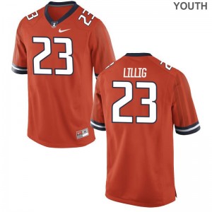 Conner Lillig Jersey Youth XL UIUC Limited Kids - Orange