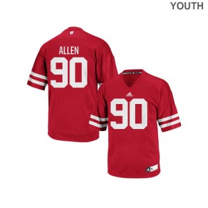 Connor Allen Youth Jersey Small UW Authentic - Red
