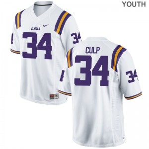 Connor Culp LSU Jerseys Large White Limited For Kids