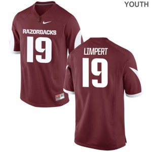 Arkansas Razorbacks Connor Limpert Jersey Youth Large Cardinal Limited Youth