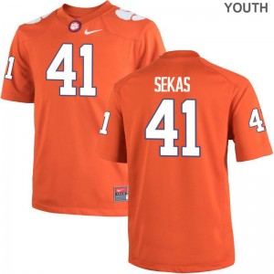 Youth Connor Sekas Jerseys Youth Large Clemson Tigers Limited Orange