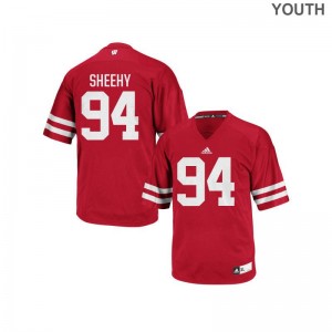 Wisconsin Replica For Kids Red Conor Sheehy Jersey X Large