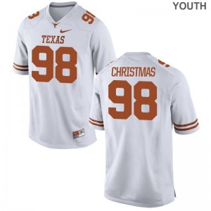 D'Andre Christmas Youth(Kids) White Jerseys Youth Medium University of Texas Limited