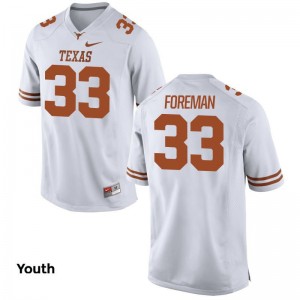 D'Onta Foreman Youth Jersey S-XL Limited University of Texas - White