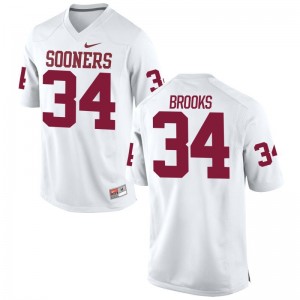 Mens Limited Sooners Jersey Large of Daniel Brooks - White