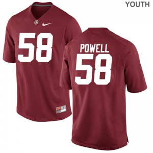 Alabama Crimson Tide Jersey XL of Daniel Powell Limited Youth - Red