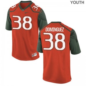Danny Dominguez Jersey Miami Hurricanes Orange Limited Youth(Kids) Embroidery Jersey