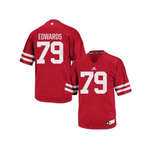 David Edwards Jerseys Mens Small Wisconsin Badgers For Men Replica - Red