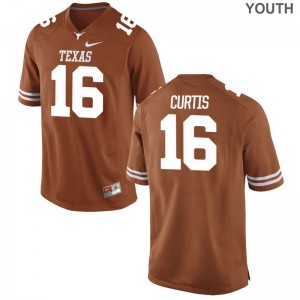 Davion Curtis University of Texas Jerseys S-XL Orange Youth(Kids) Limited