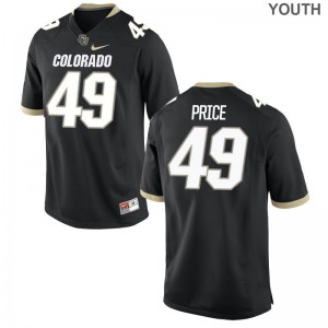 Davis Price For Kids University of Colorado Jerseys Black Limited Football Jerseys