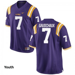Davon Gaudchaux Jerseys LSU Purple Limited For Kids Jerseys