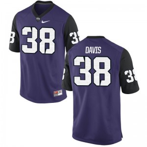 Mens Limited TCU Jerseys of Daythan Davis - Purple Black