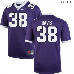 Daythan Davis For Kids Purple Jerseys Medium Limited TCU Horned Frogs
