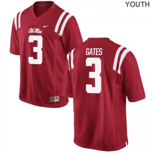 DeMarquis Gates Ole Miss Jersey X Large Limited Kids Jersey X Large - Red