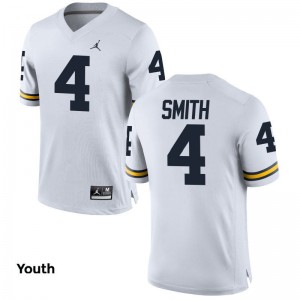 Youth(Kids) De'Veon Smith Jerseys Jordan White Limited Wolverines Jerseys
