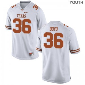 Demarco Boyd University of Texas Jerseys Youth(Kids) Limited White
