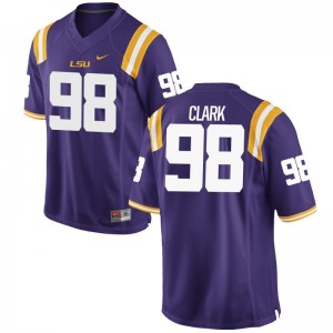 Deondre Clark Limited Jerseys For Men LSU Purple Jerseys