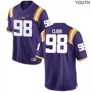Louisiana State Tigers Jersey X Large of Deondre Clark Youth Limited - Purple