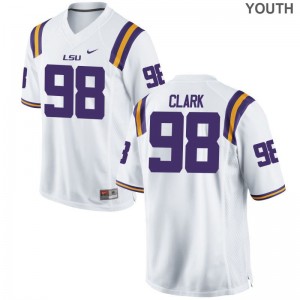 Limited Tigers Deondre Clark Youth(Kids) Jerseys Youth Large - White