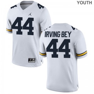 Michigan Deron Irving-Bey Jerseys X Large Limited Kids Jordan White