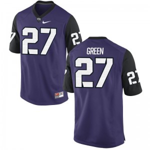Derrick Green For Men Texas Christian Jerseys Purple Black Limited Jerseys