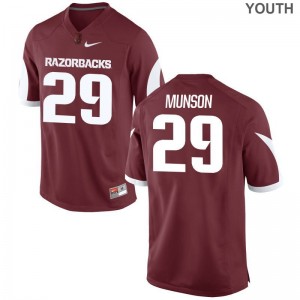 Arkansas Razorbacks Limited Cardinal Youth(Kids) Derrick Munson Jersey X Large