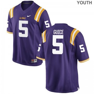 Louisiana State Tigers Derrius Guice Limited Kids Jersey Youth Medium - Purple