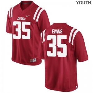 Ole Miss Rebels Donta Evans Jerseys Youth Small Youth Red Limited