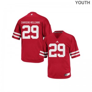 Wisconsin Badgers Dontye Carriere-Williams Authentic Kids Jersey S-XL - Red