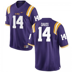Drake Davis LSU Jerseys Men Limited Purple Stitched