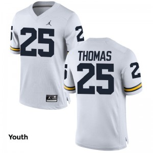 Wolverines Dymonte Thomas Jersey Youth X Large Limited For Kids Jordan White
