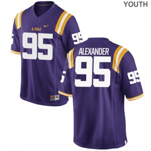 Ed Alexander LSU Tigers Jerseys Small Limited Youth - Purple