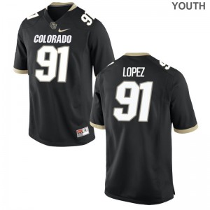 University of Colorado Eddy Lopez Jersey S-XL Limited Kids Jersey S-XL - Black