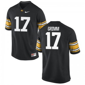 Hawkeyes Limited Eric Grimm Youth(Kids) Black Jersey Large