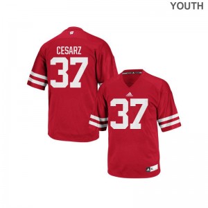 Wisconsin Ethan Cesarz Jersey Youth Medium Replica Youth Red