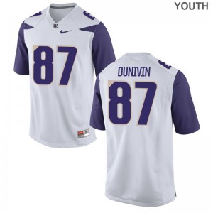 White Limited Forrest Dunivin Jersey Youth X Large For Kids Washington