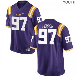 Tigers Jersey Small Frank Herron Youth Limited - Purple