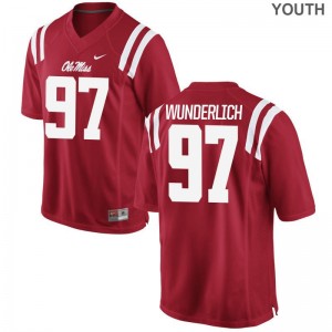 Rebels Jerseys Youth Large of Gary Wunderlich Kids Limited - Red