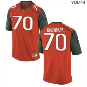 George Brown Jr. Youth Hurricanes Jerseys Orange Limited Embroidery Jerseys