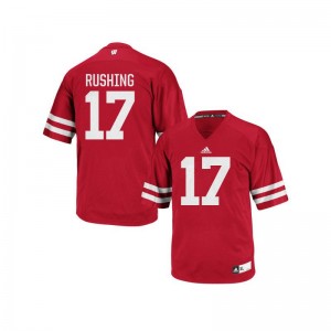 Wisconsin Badgers George Rushing Mens Authentic Red Alumni Jerseys