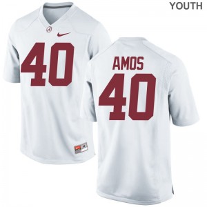 Alabama Limited Youth(Kids) Giles Amos Jersey Youth Large - White