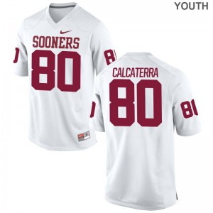 Grant Calcaterra Sooners Jersey XL Kids White Limited