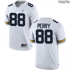 Michigan Limited Jordan White Youth Grant Perry Jerseys X Large