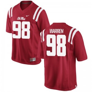 Ole Miss Rebels Grant Warren Jersey Youth Medium For Kids Red Limited