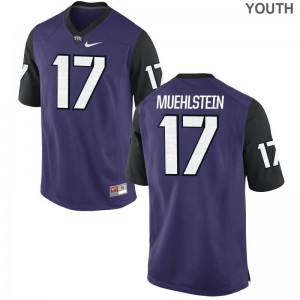 Youth(Kids) Grayson Muehlstein Jersey Youth X Large Horned Frogs Limited Purple Black