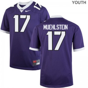 Youth Grayson Muehlstein Jerseys Youth XL Horned Frogs Limited Purple